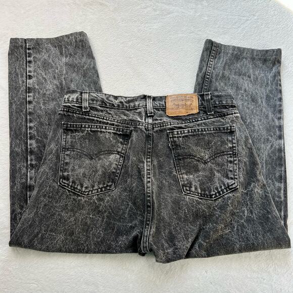 Levi's Black Stonewash Vintage Men's Jeans Size 34X24 - Picture 3 of 9